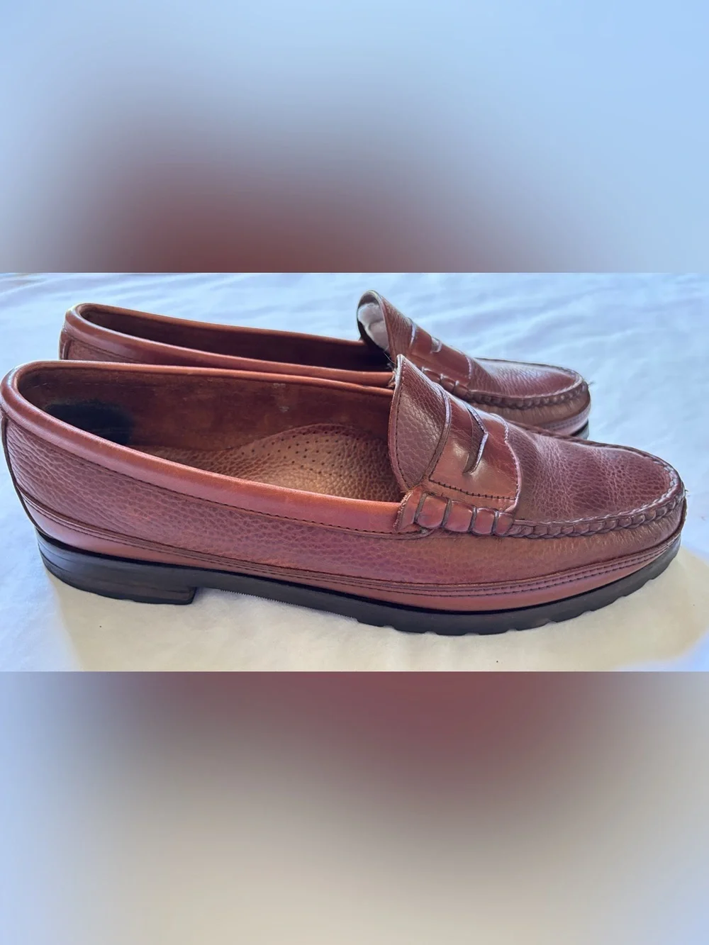 Allen Edmonds Quincy Men’s 10 Brown Leather Penny Loafers